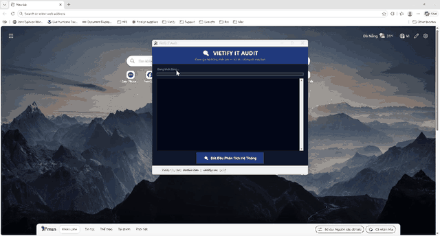 Demo Vietify Audit: quét CPU, RAM, ổ cứng, bảo mật và tạo báo cáo HTML trong 30 giây